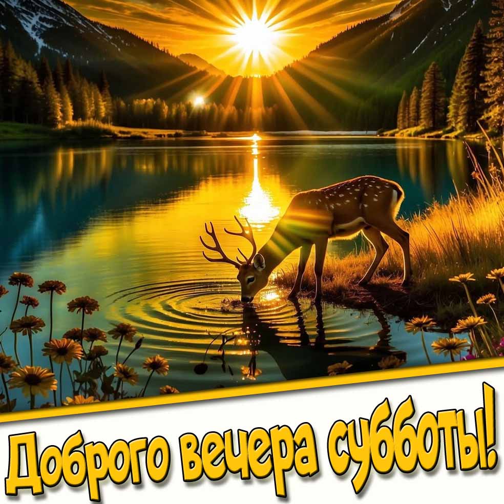 Летняя картинка доброго вечера субботы