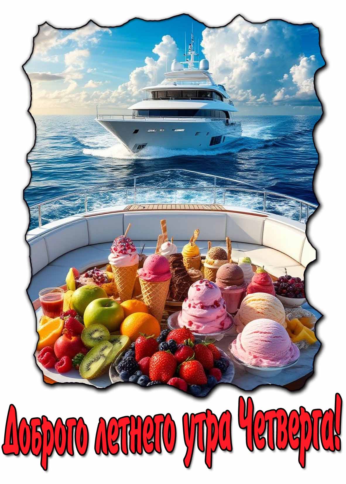 Открытка доброго летнего утра четверга