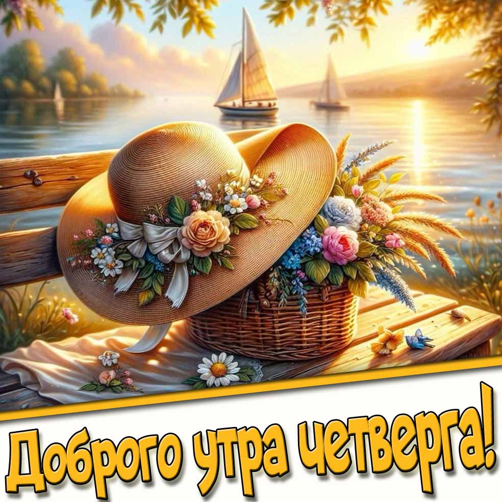 Доброго утра четверга! - открытка с цветами