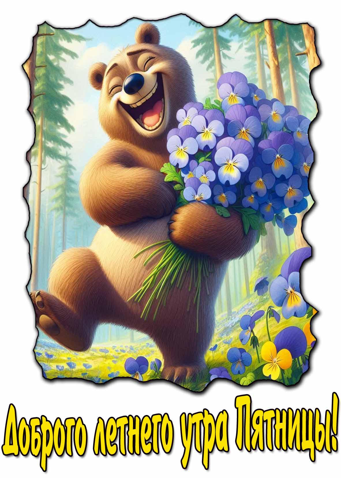 Прикольная картинка доброго летнего утра Пятницы