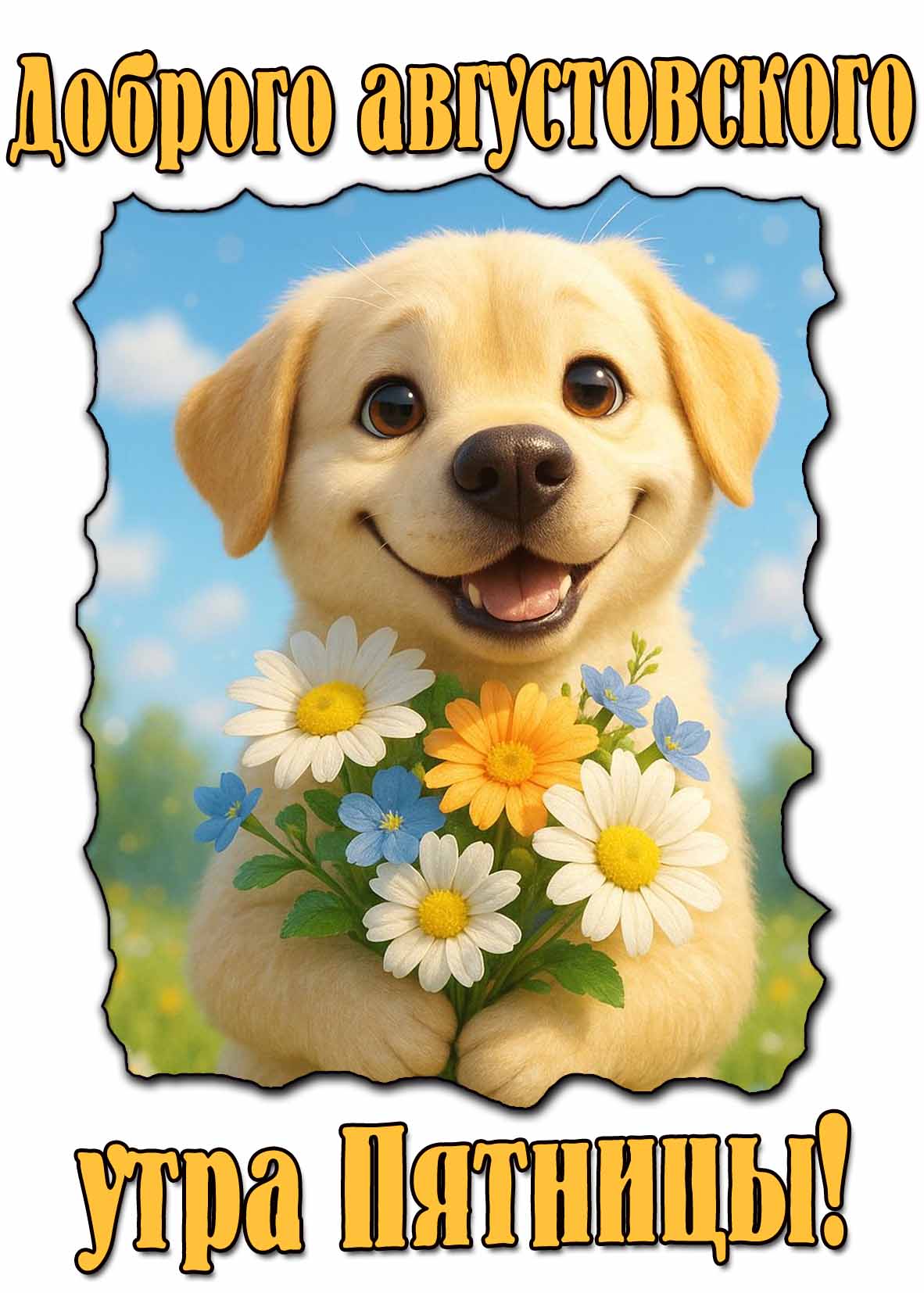 Открытка доброго августовского утра пятницы