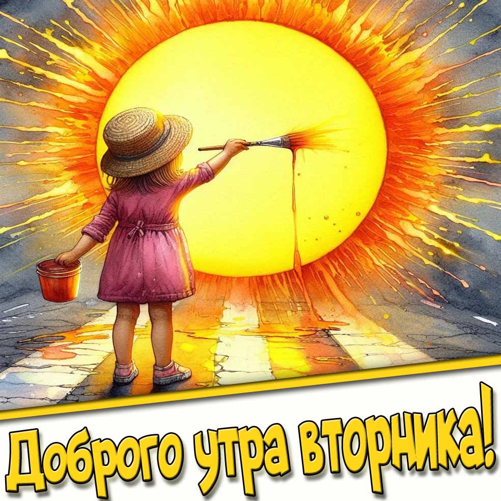 Креативная картинка доброго утра вторника
