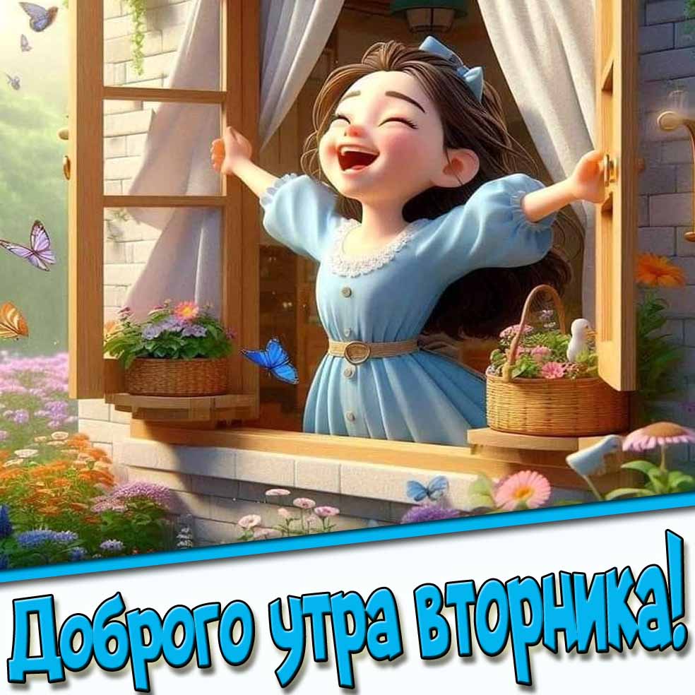 Доброго утра вторника! - позитивная картинка для детей