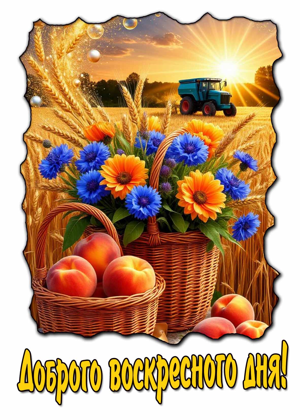 Доброго воскресного дня! - красивая летняя открытка