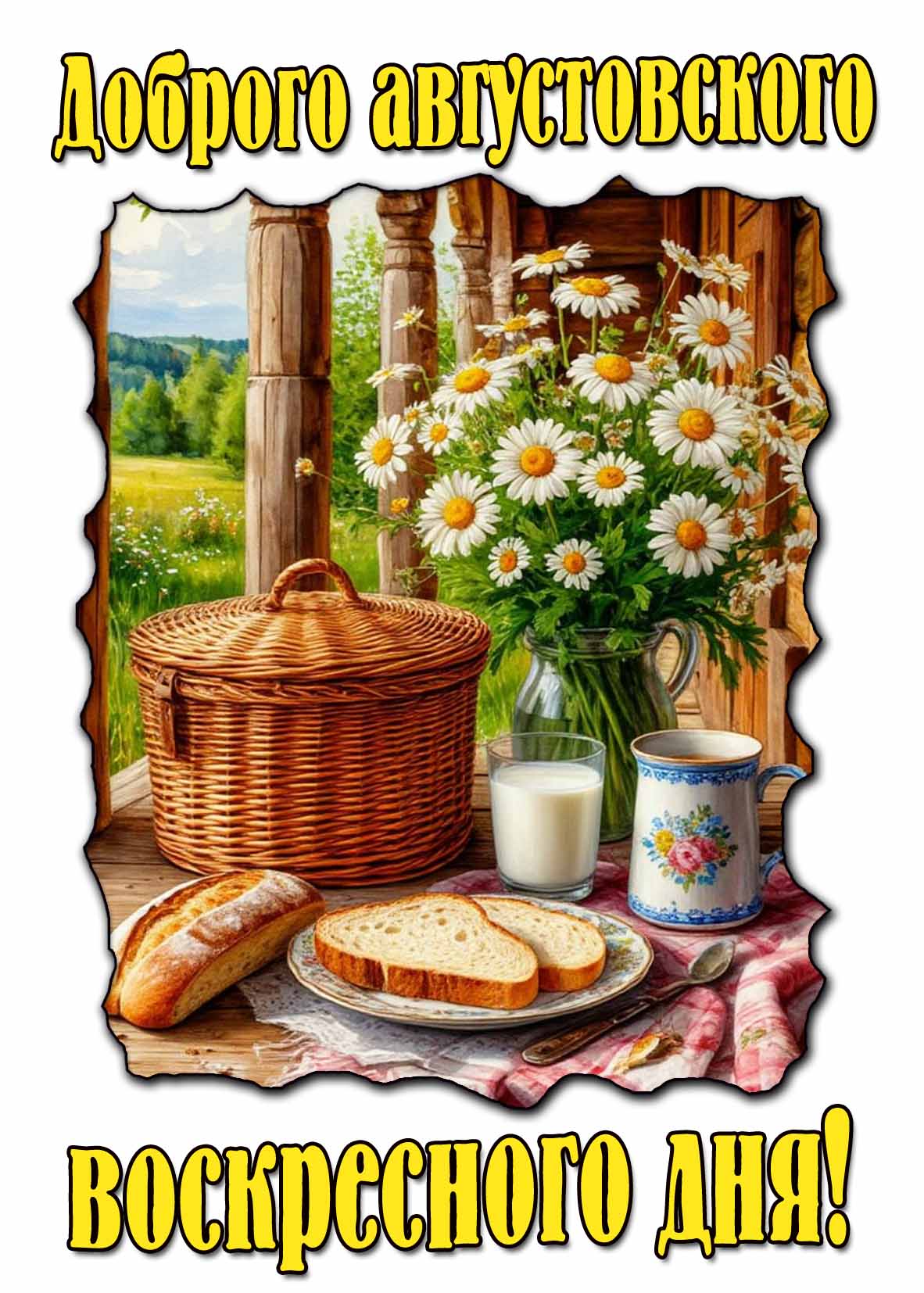 Открытка доброго августовского воскресного дня