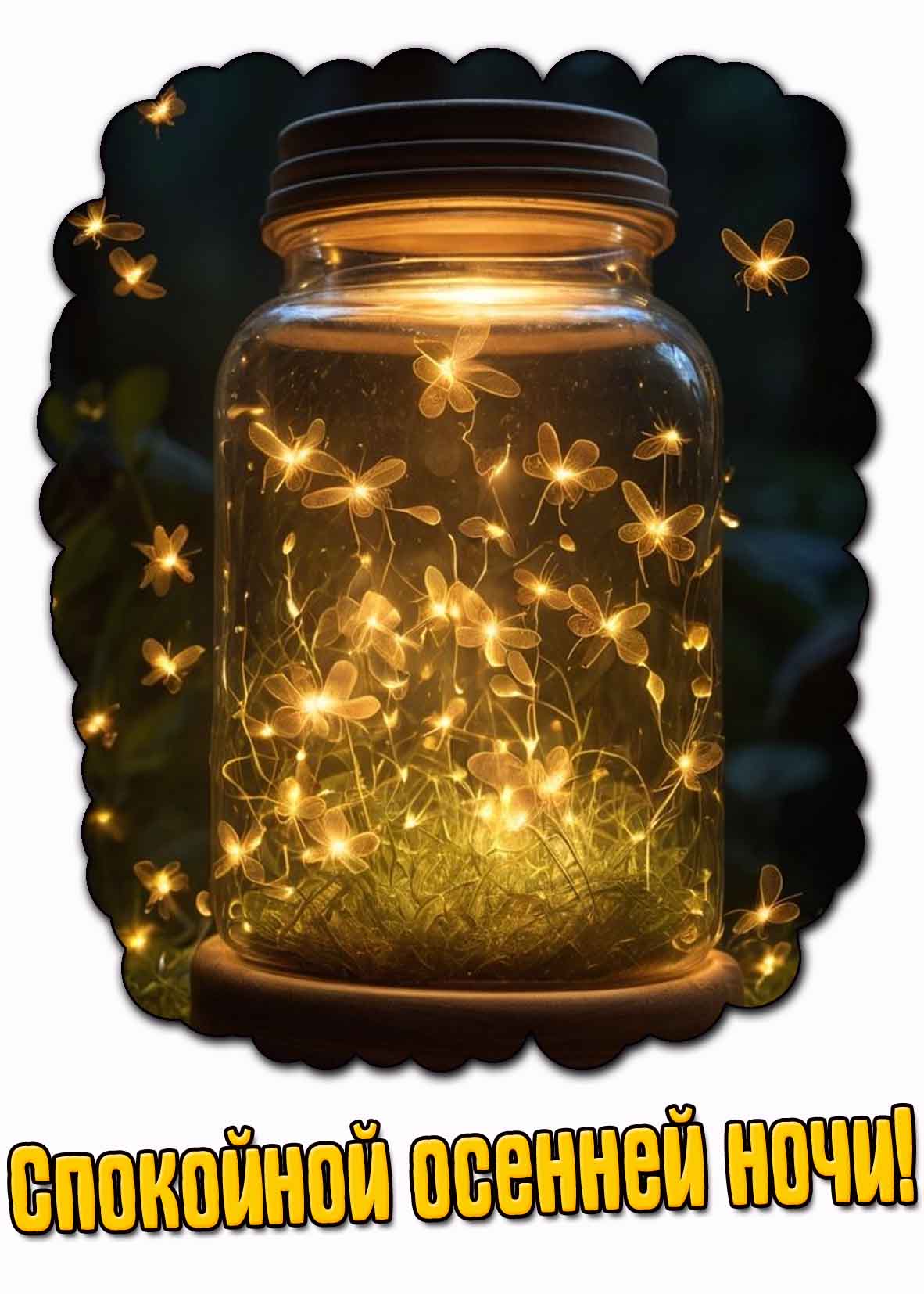 Картинка спокойной осенней ночи