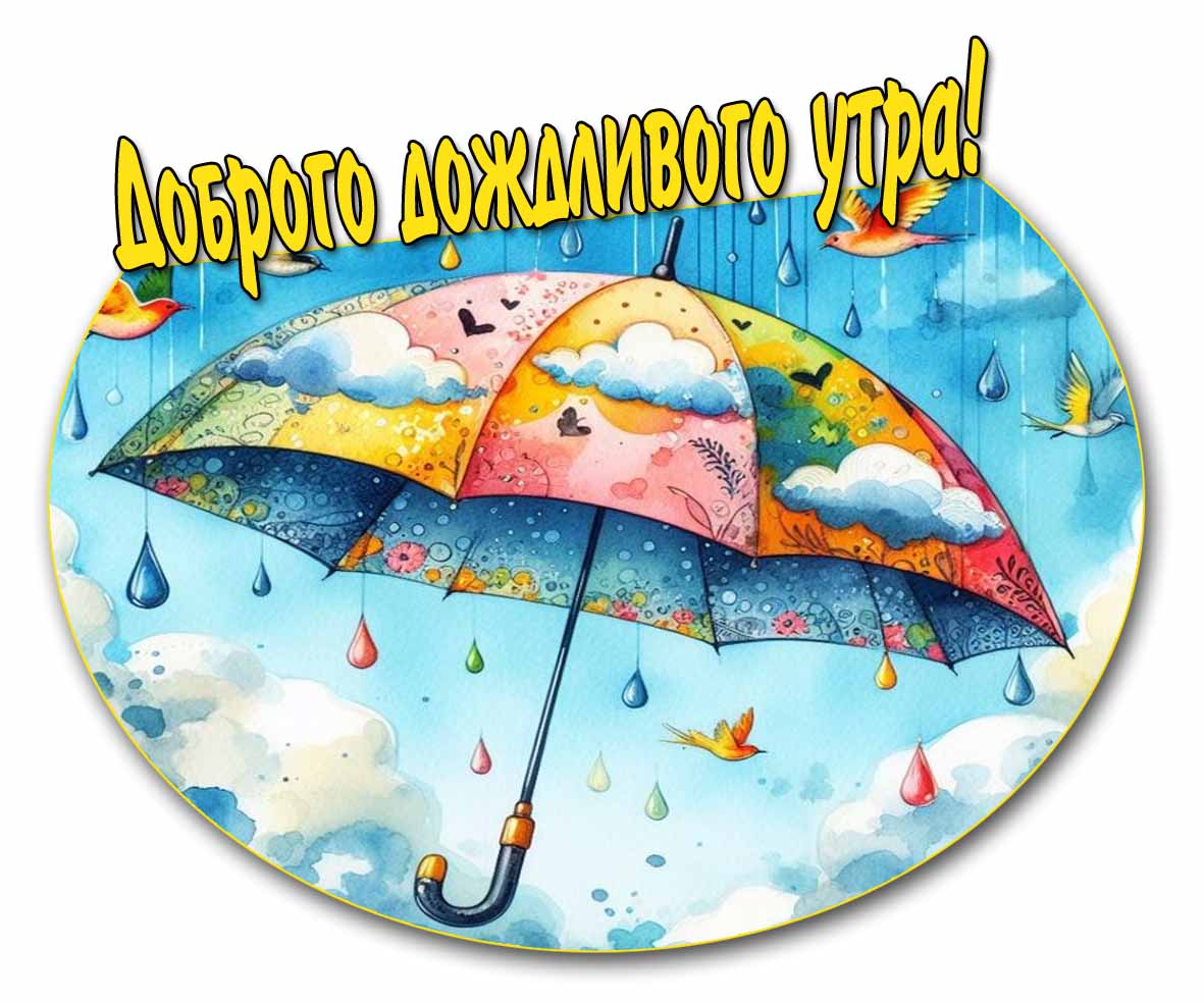 Открытка доброго дождливого утра