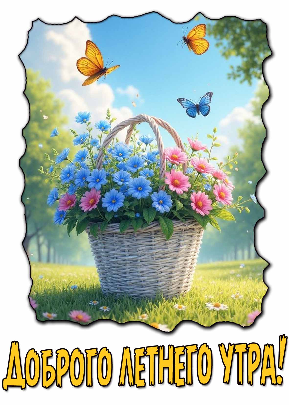 Доброго летнего утра! - картинка с цветами