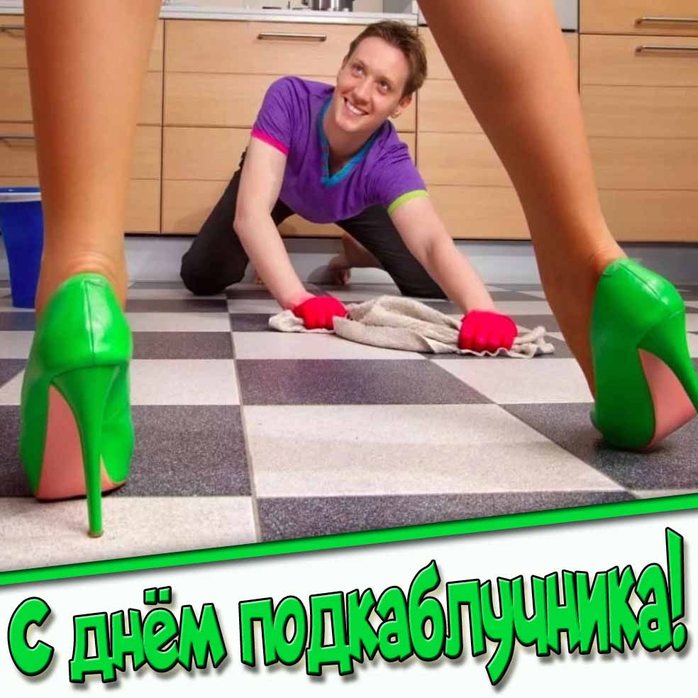 Красивая открытка с днём подкаблучника