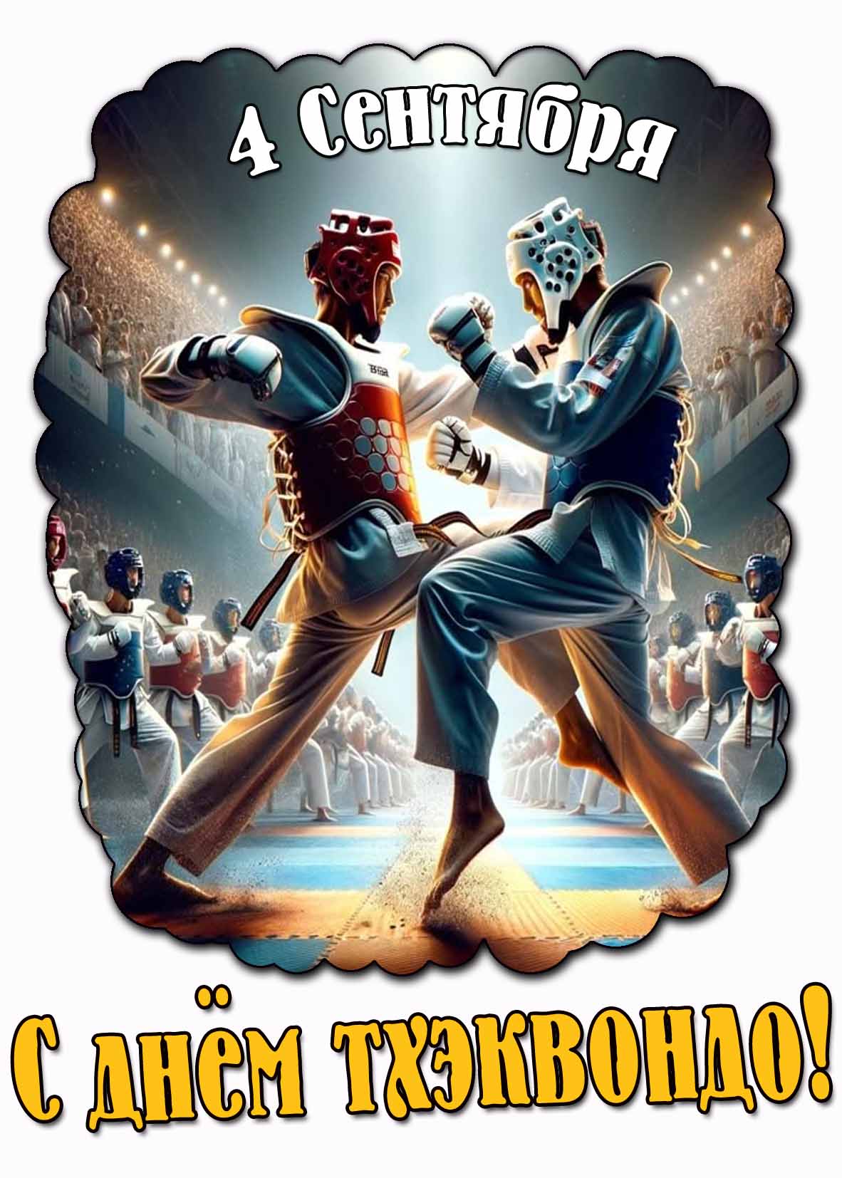 С днём тхэквондо! - красивая открытка