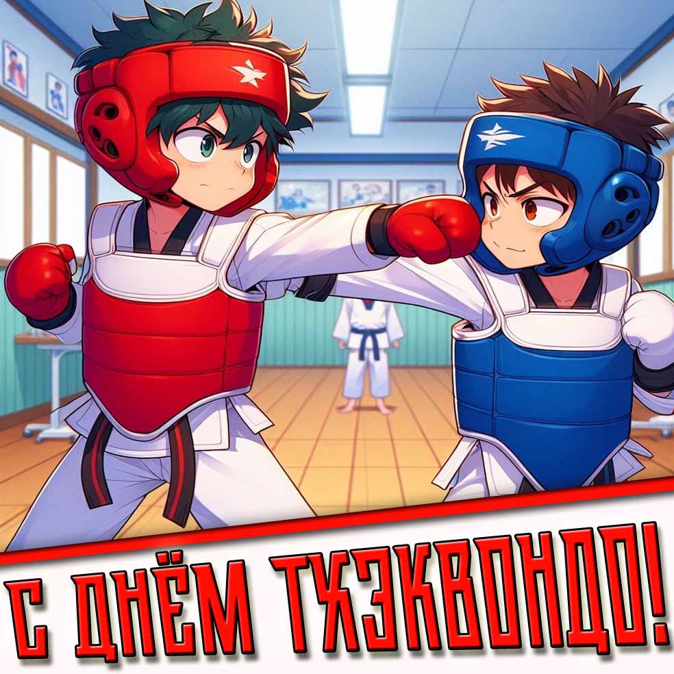 Аниме картинка с днём тхэквондо
