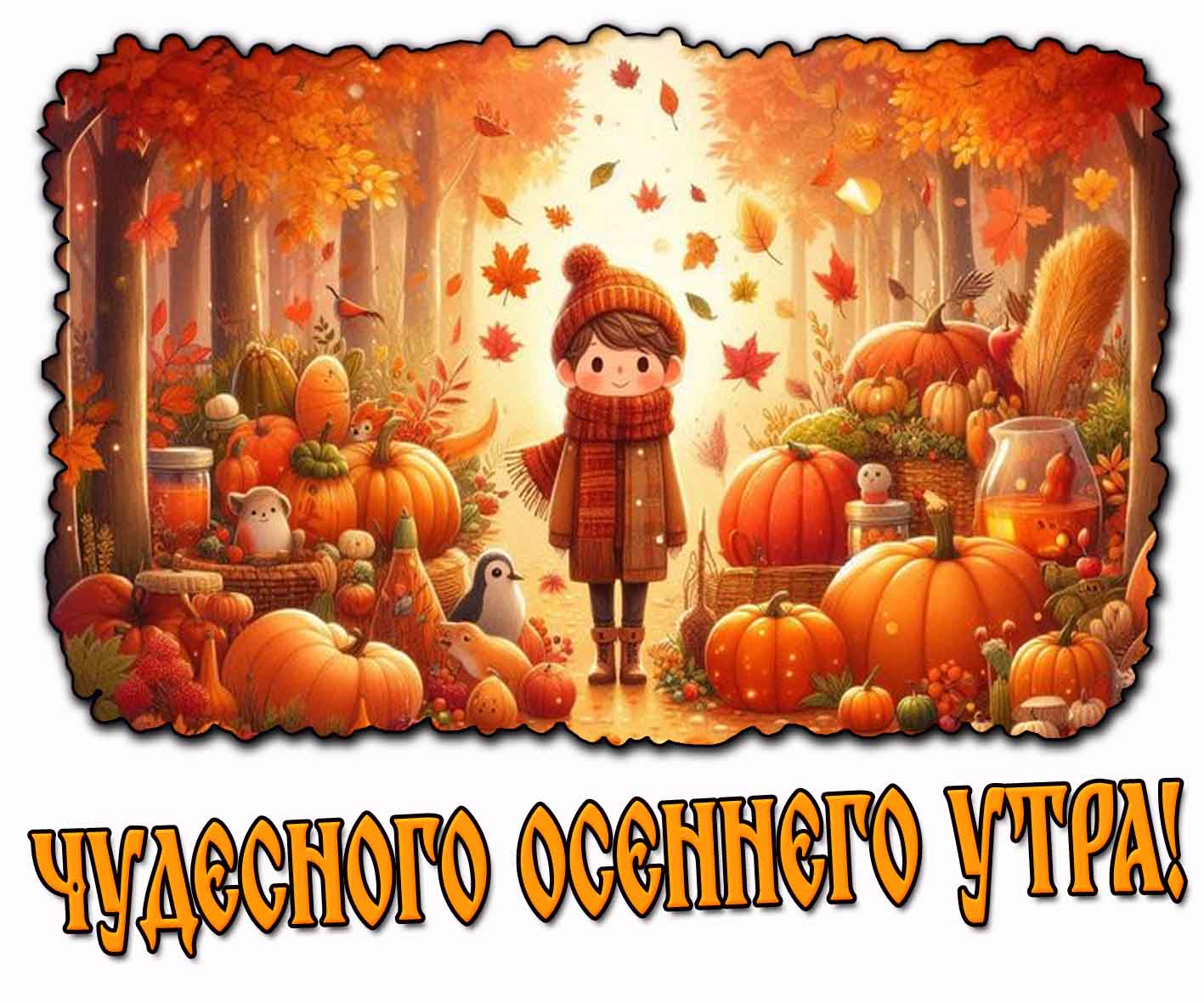 Чудесного осеннего утра! - картинка для детей