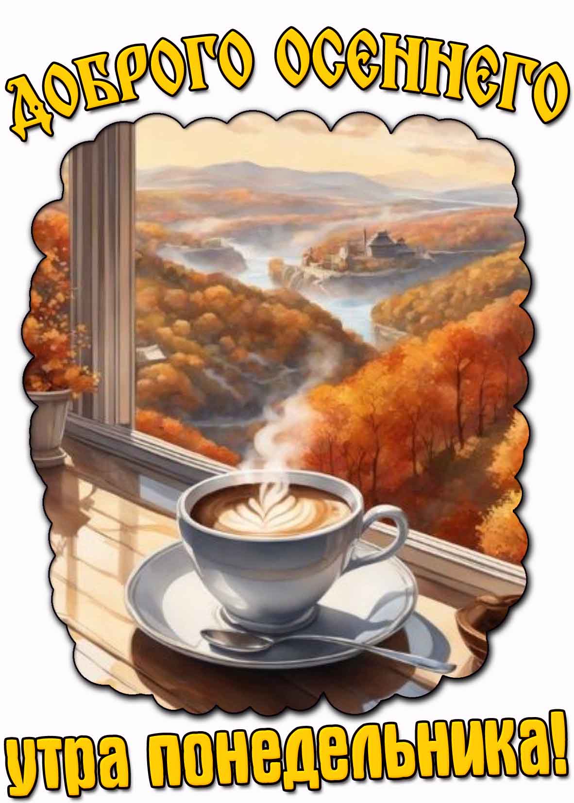 Картинка доброго осеннего утра понедельника