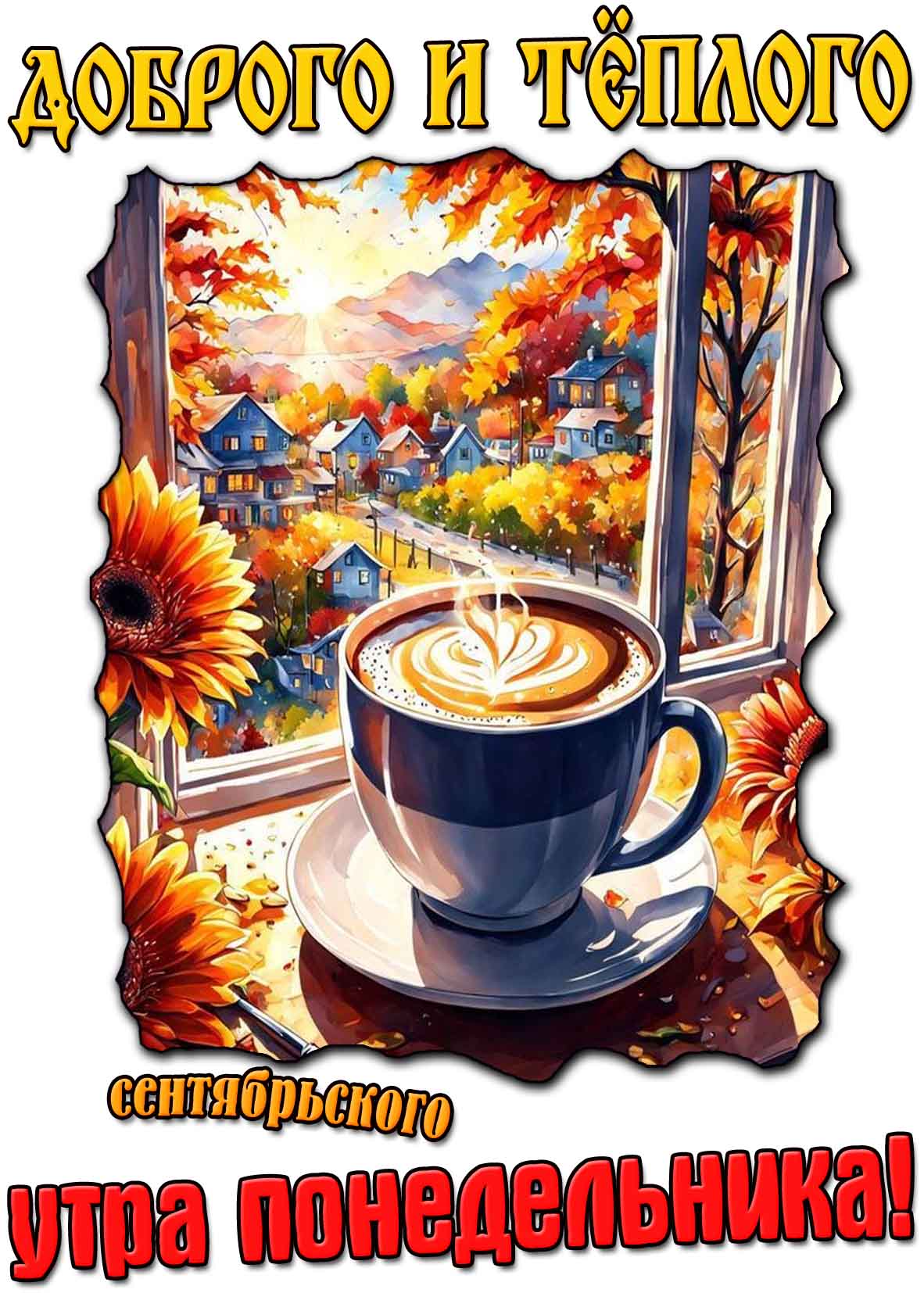 Картинка доброго и тёплого сентябрьского утра понедельника