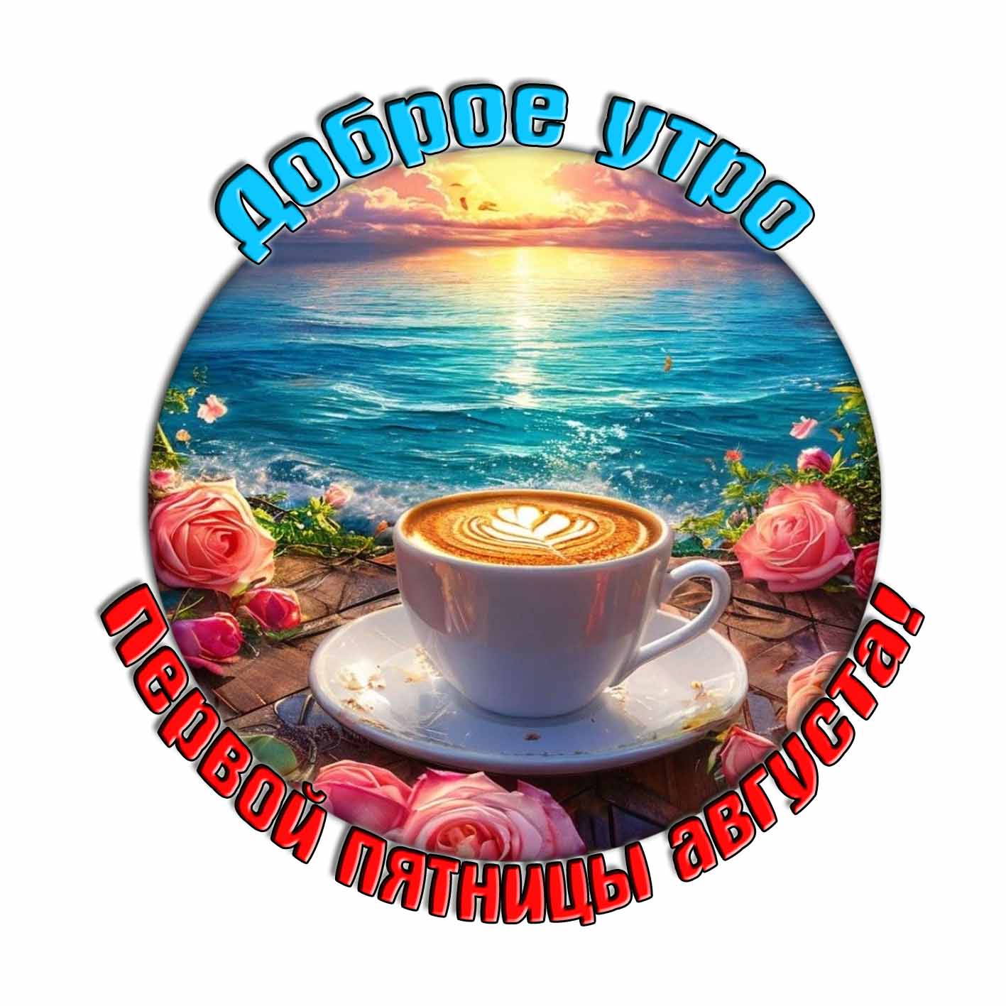 Открытка доброе утро первой пятницы августа