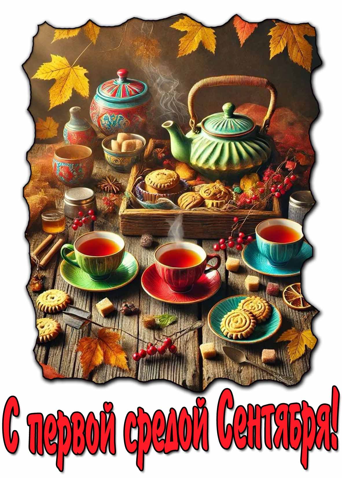 Открытка с первой средой Сентября