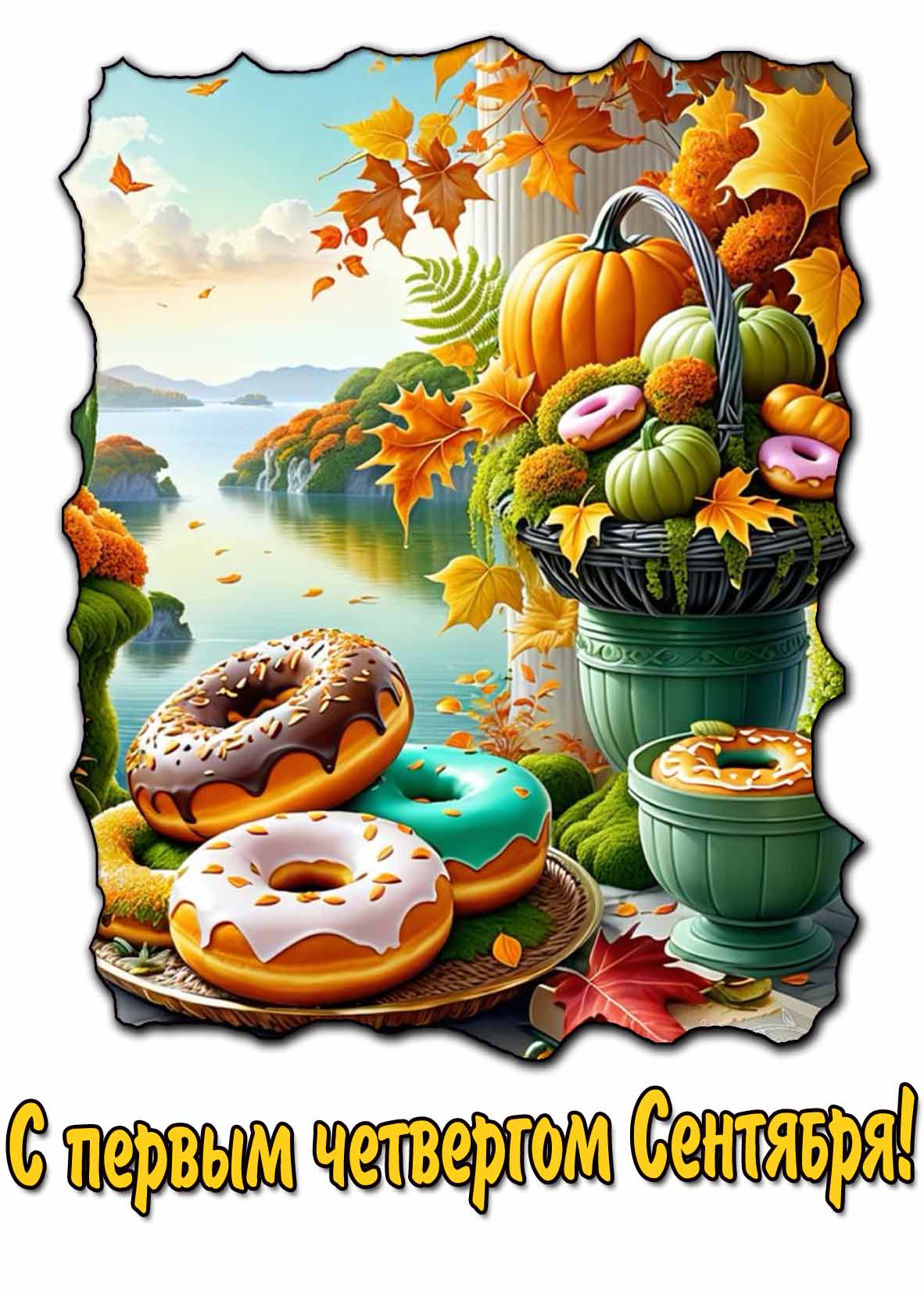 Красивая картинка с первым четвергом Сентября