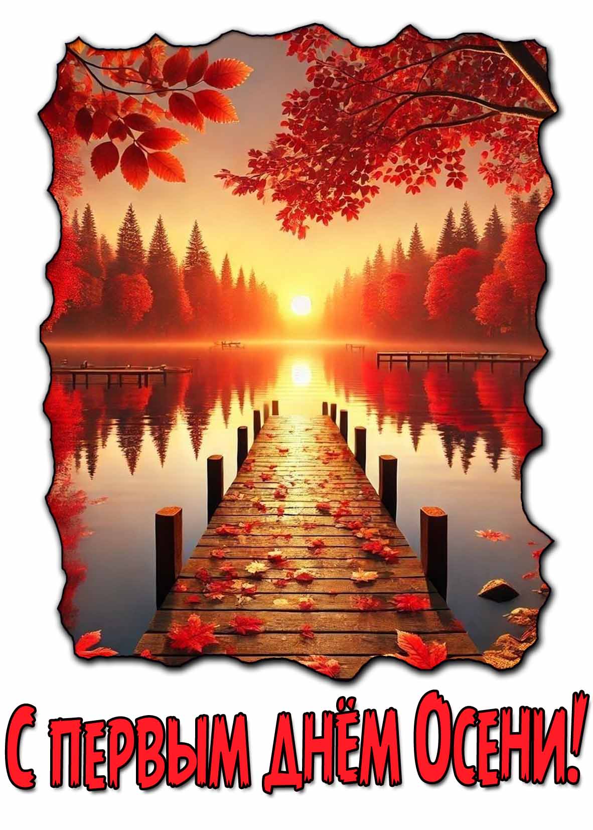 С первым днём Осени! - открытка