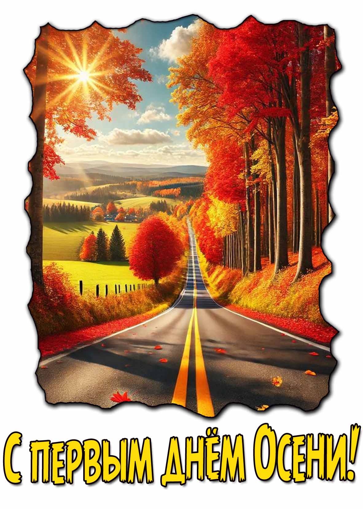 Красивая картинка с первым днём осени