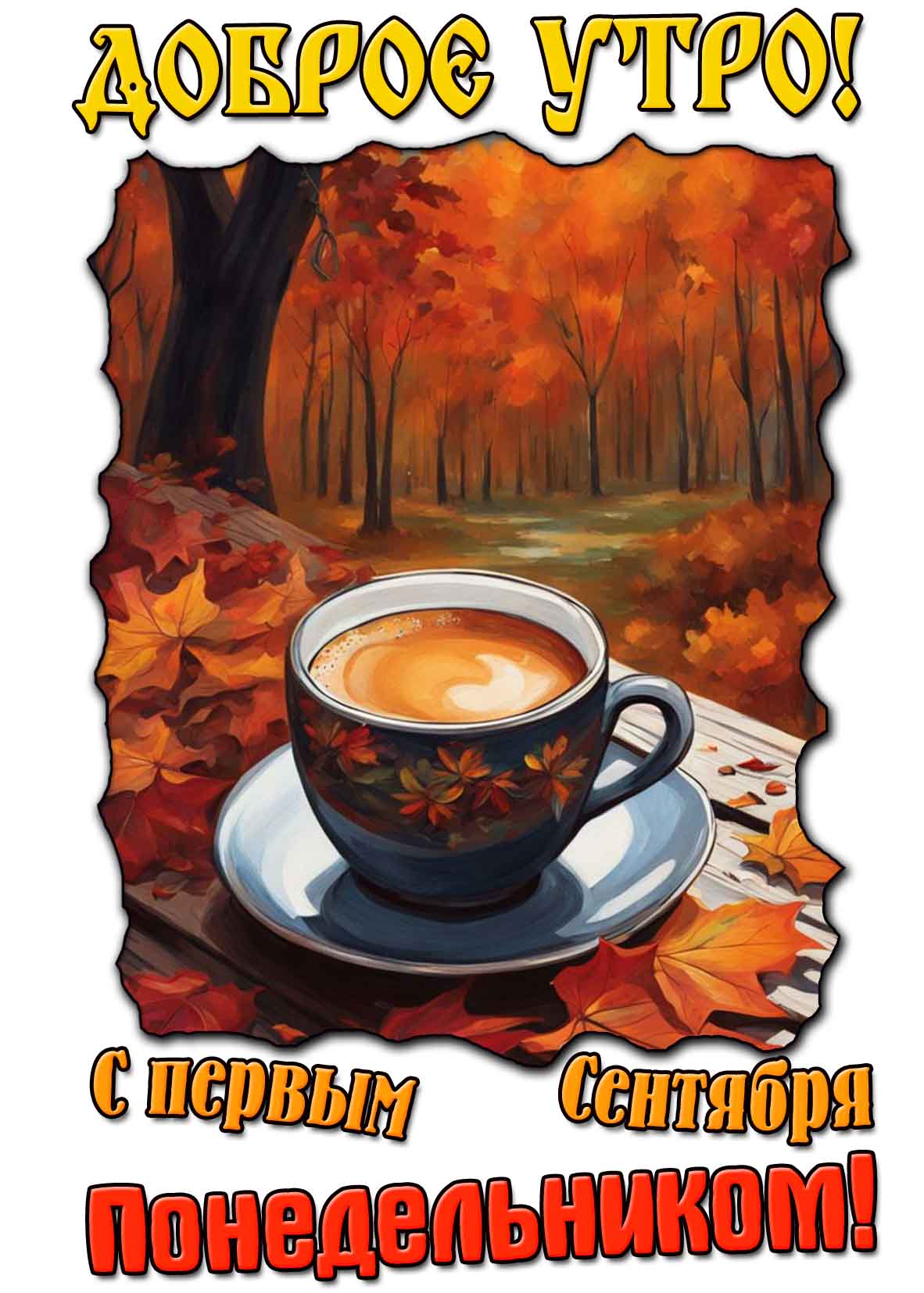 Картинка "Доброе утро! С первым понедельником сентября!"