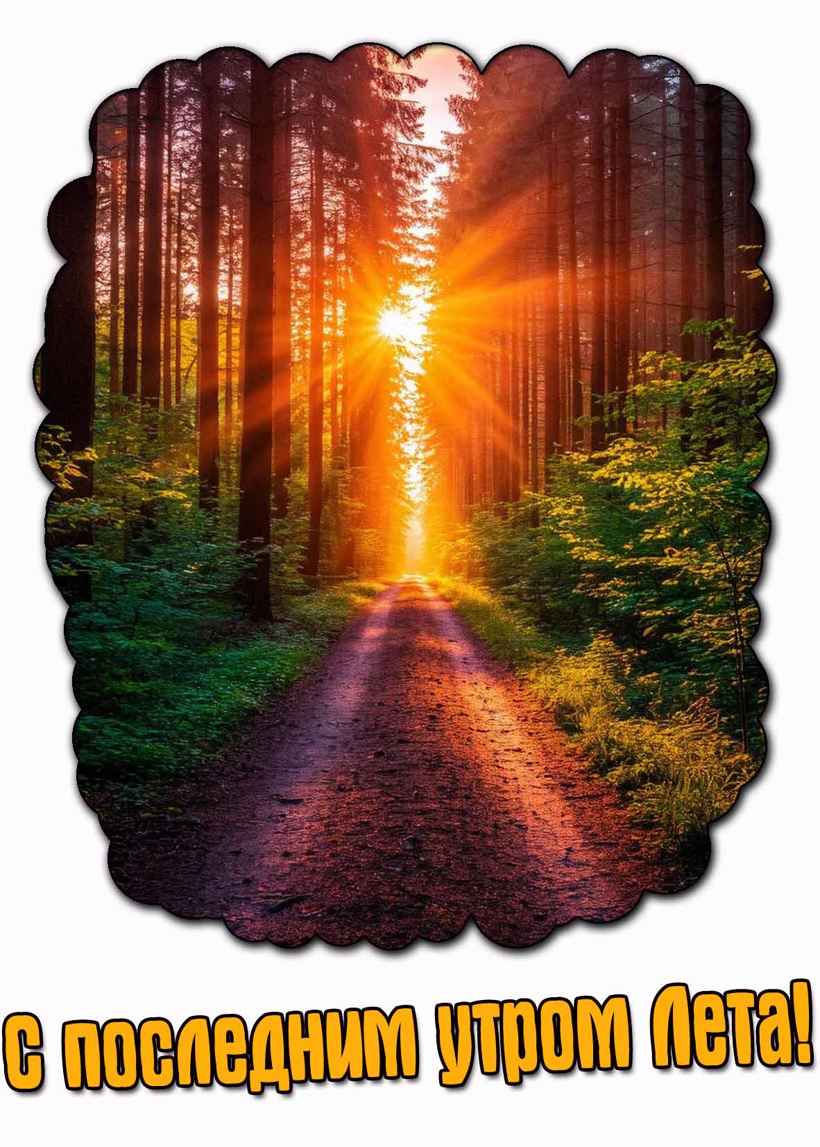 С последним утром лета! - солнечная открытка