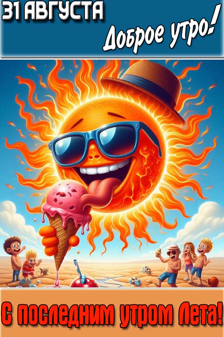 Картинка "31 августа доброе утро! С последним утром лета!"