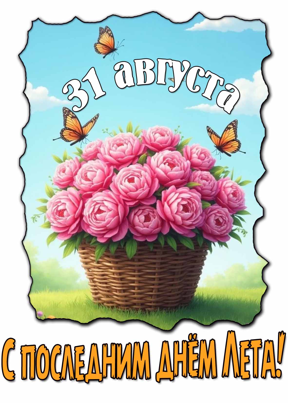 Открытка с последним днём Лета - 31 Августа