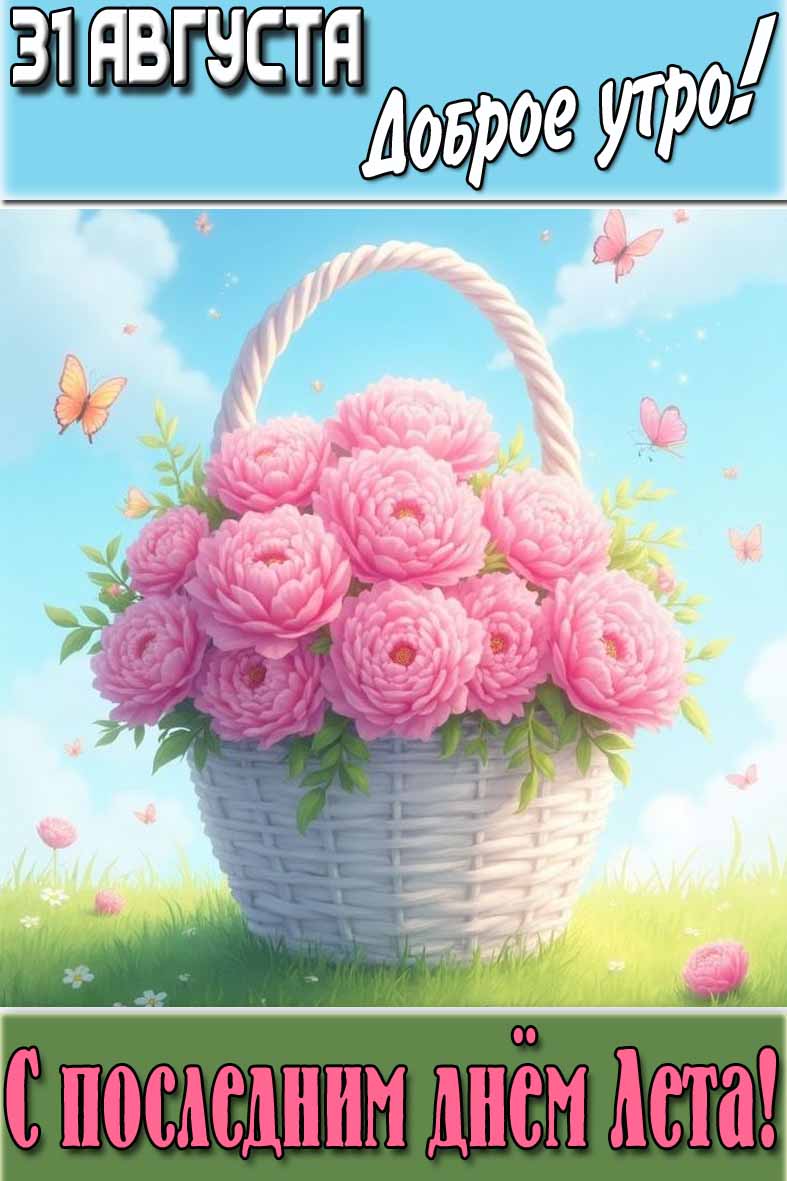 Картинка "31 Августа доброе утро! С последним днём Лета!"