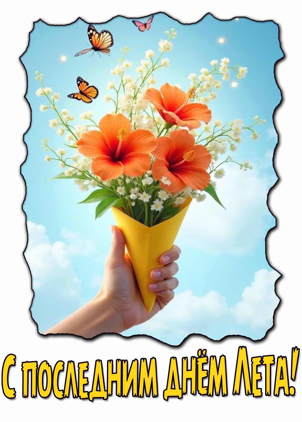 С последним днём Лета! - картинка с цветами