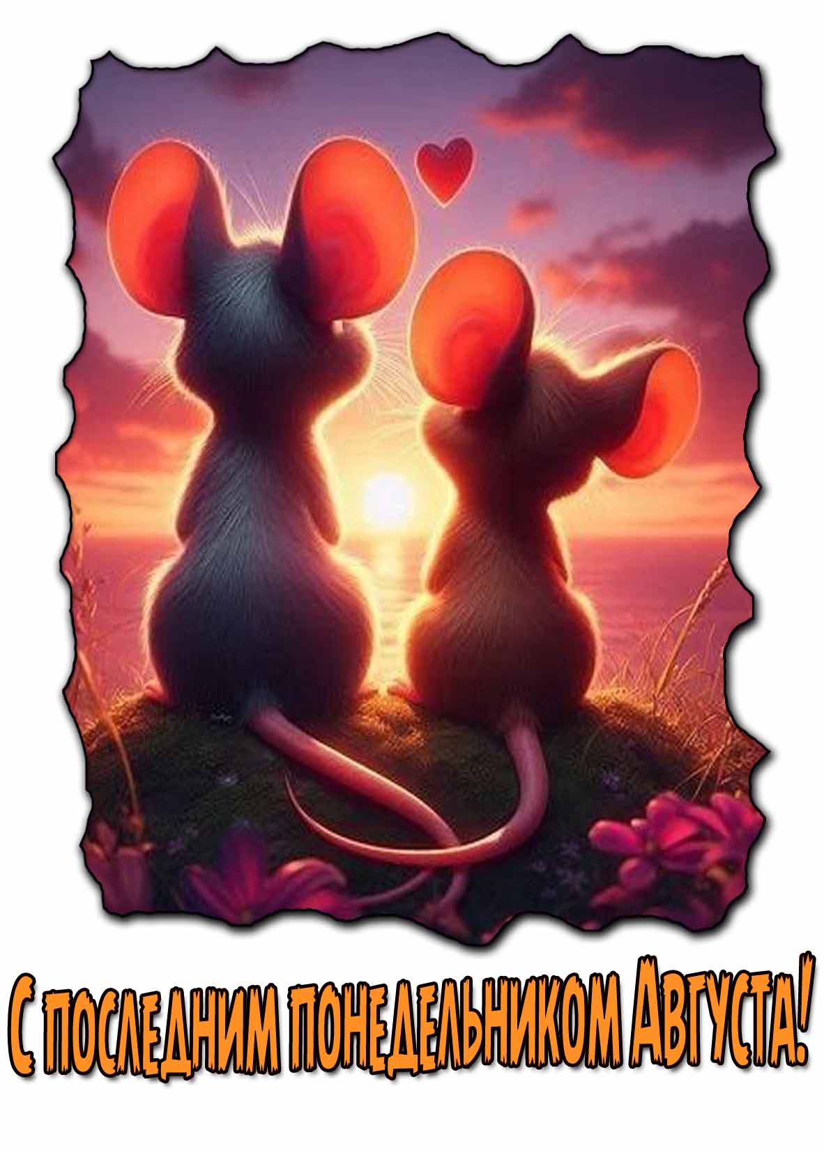 Романтическая картинка с последним понедельником Августа