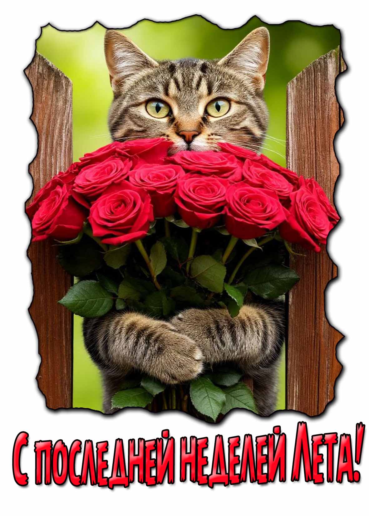 Красивая открытка с последней неделей Лета