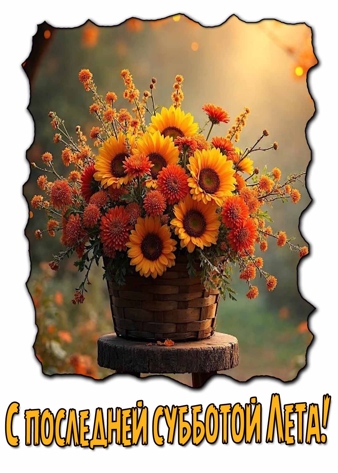 Открытка с последней субботой Лета