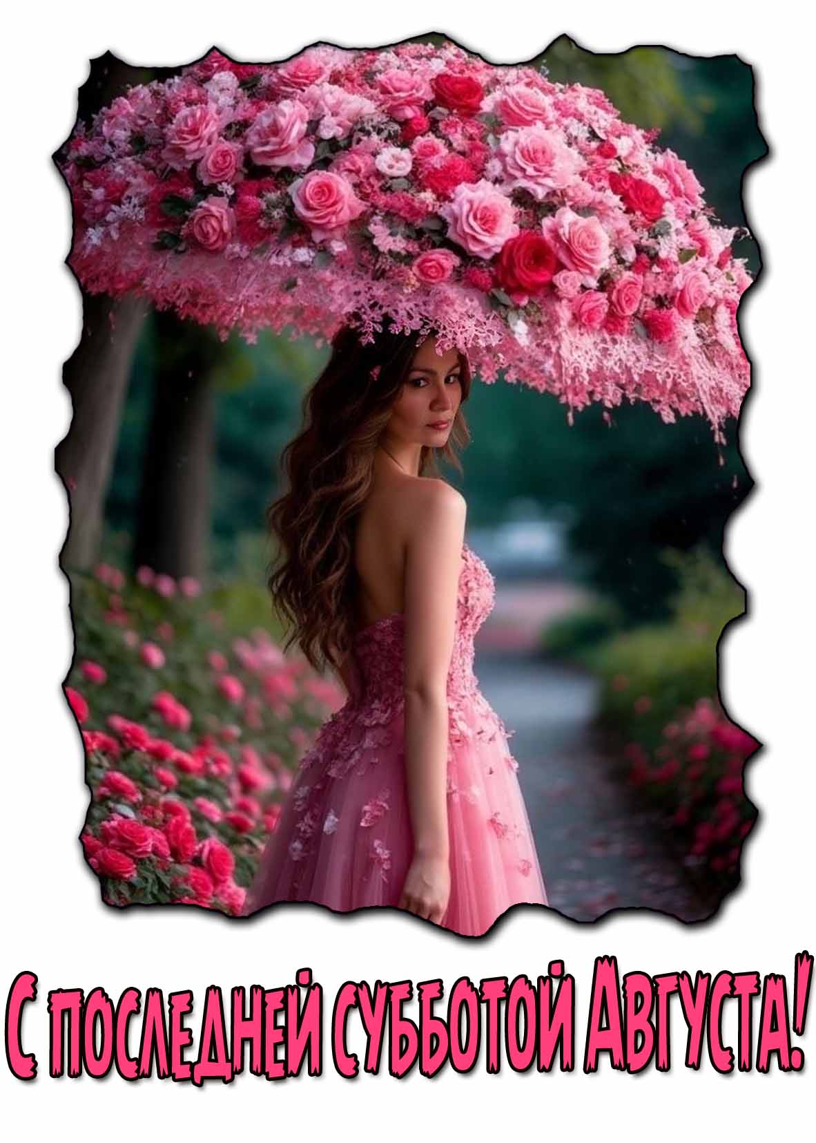 Открытка с последней субботой Августа для женщины