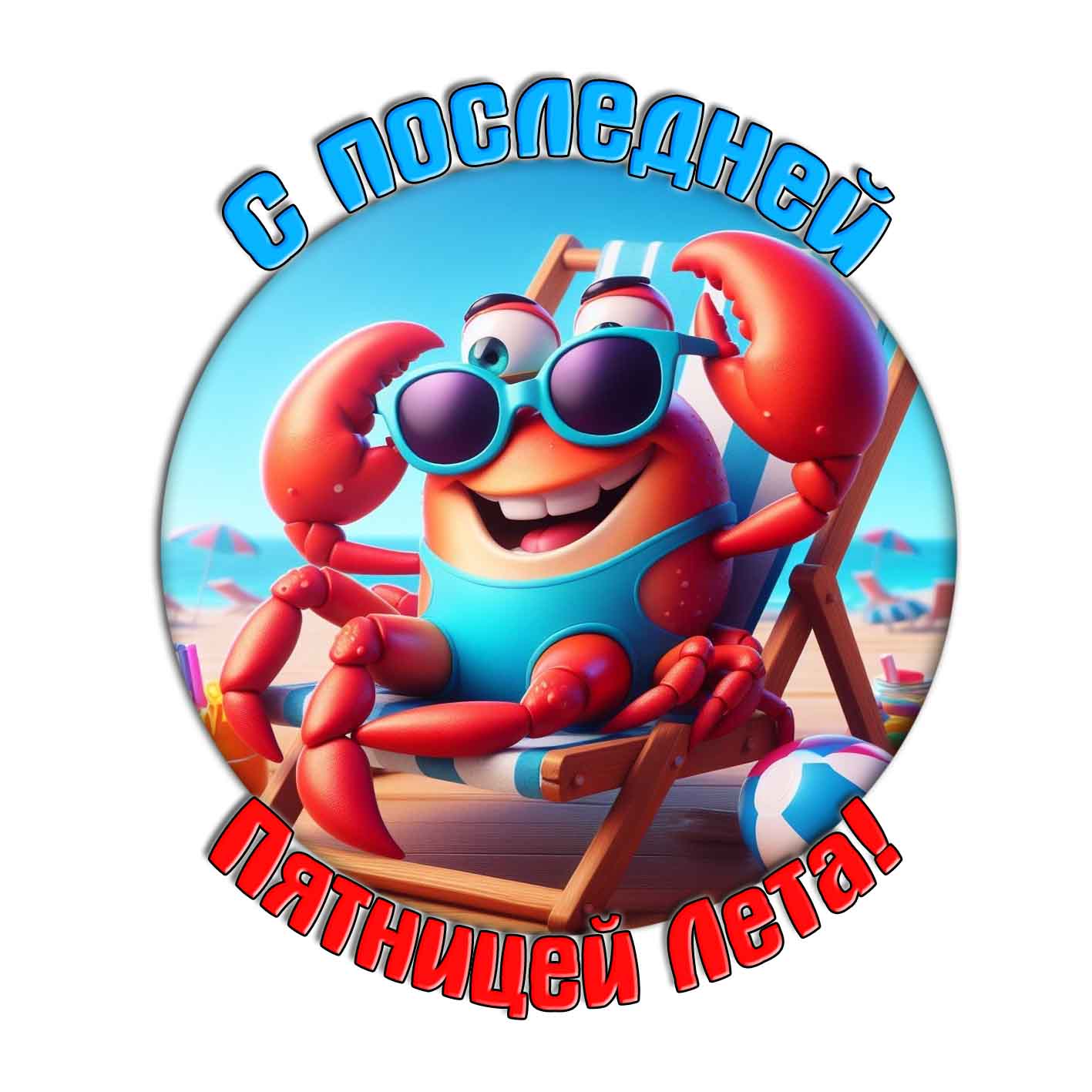 Стикер "С Последней пятницей лета!"