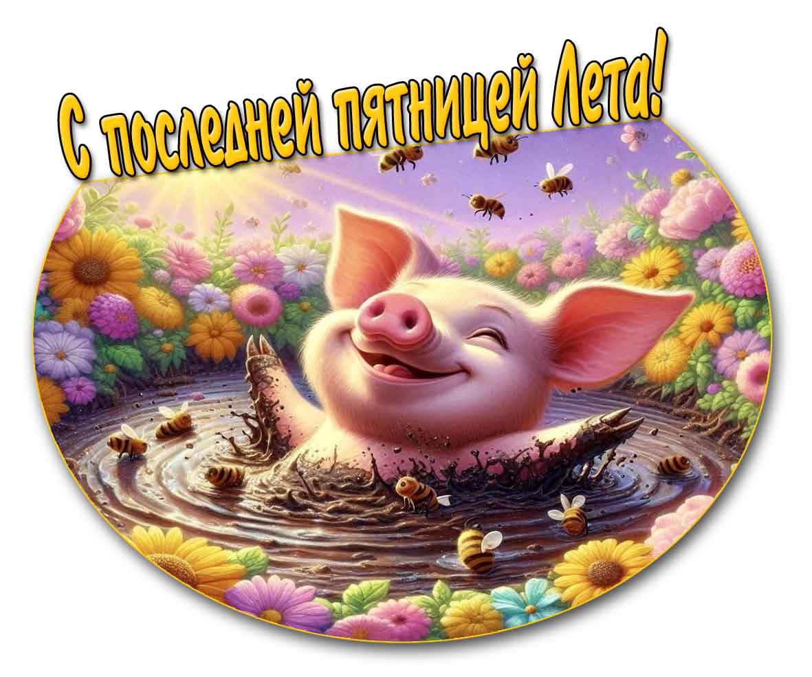 Смешная открытка с последней пятницей лета