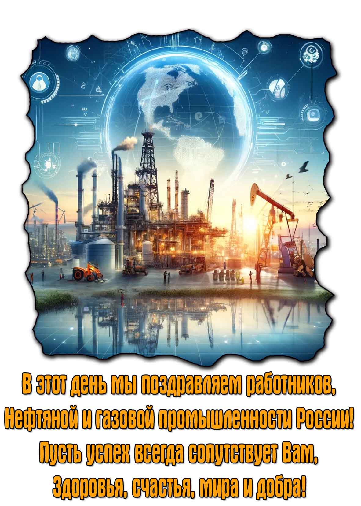Картинка - поздравление с днём работников нефтяной и газовой промышленности