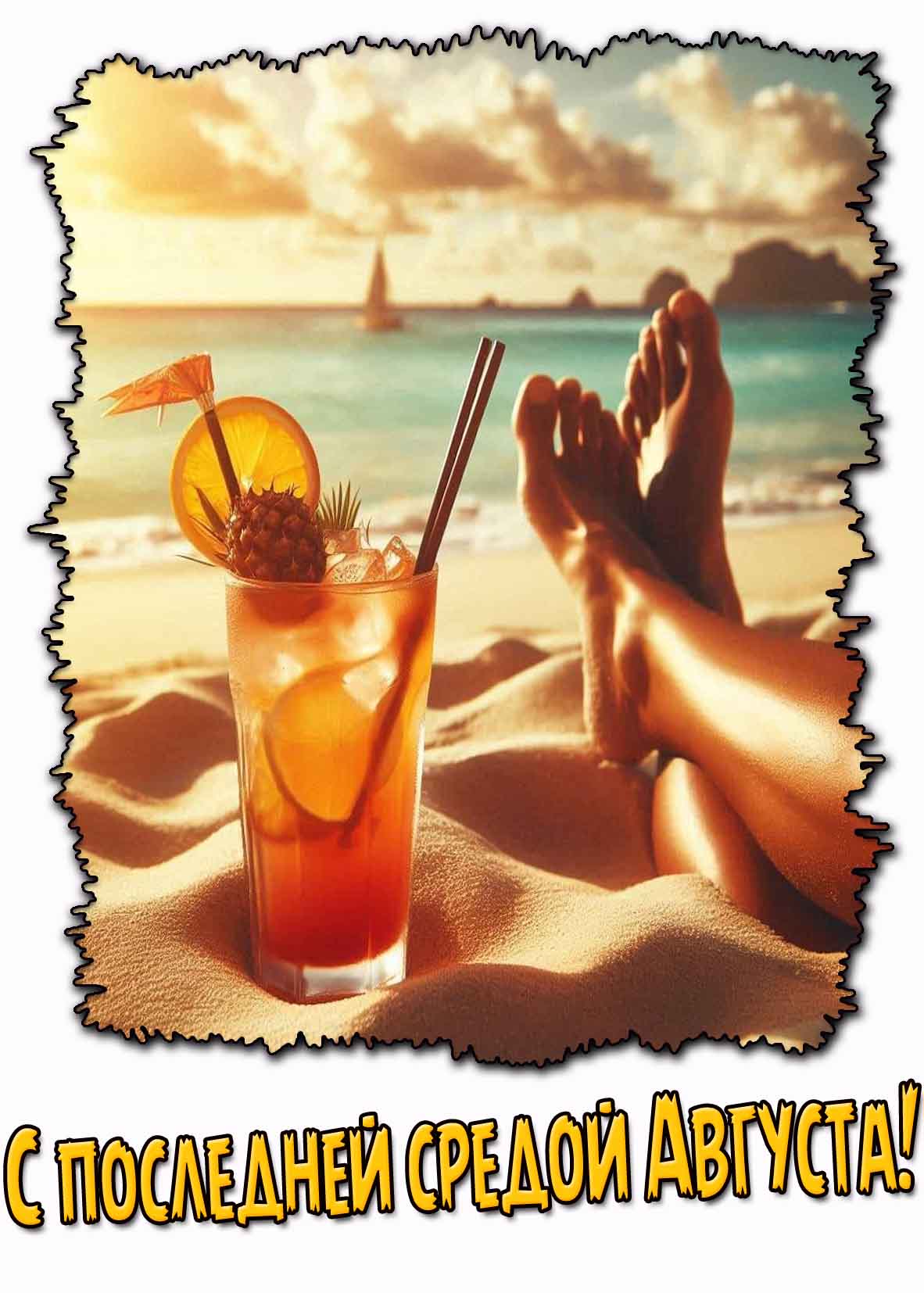 Открытка с последней средой августа
