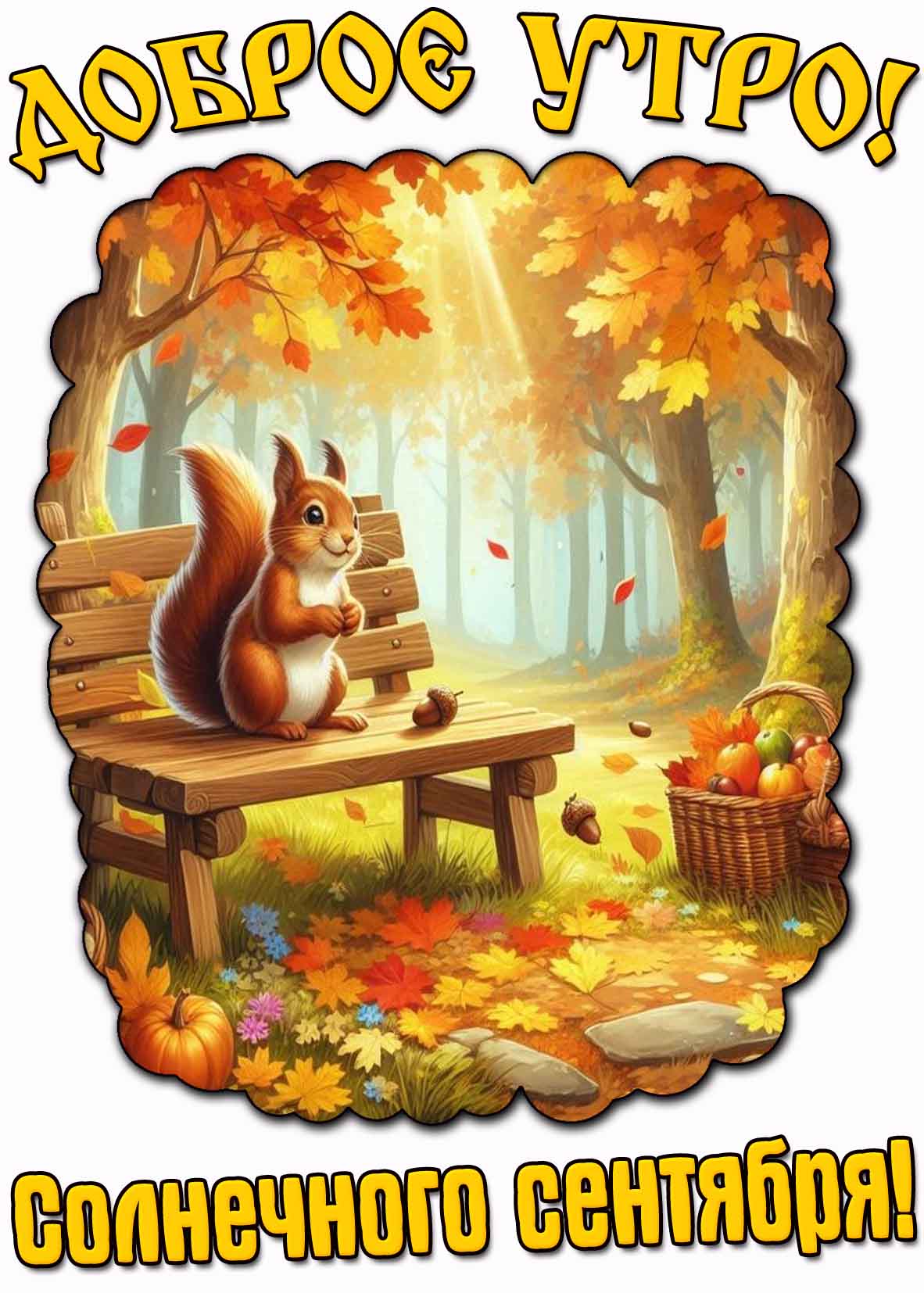 Открытка "Доброе утро! Солнечного сентября!"