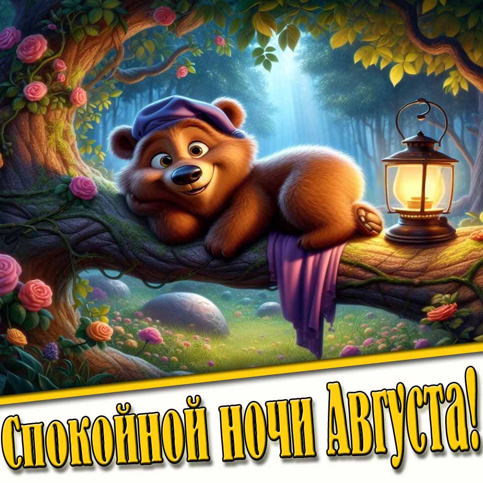 Картинка спокойной ночи Августа