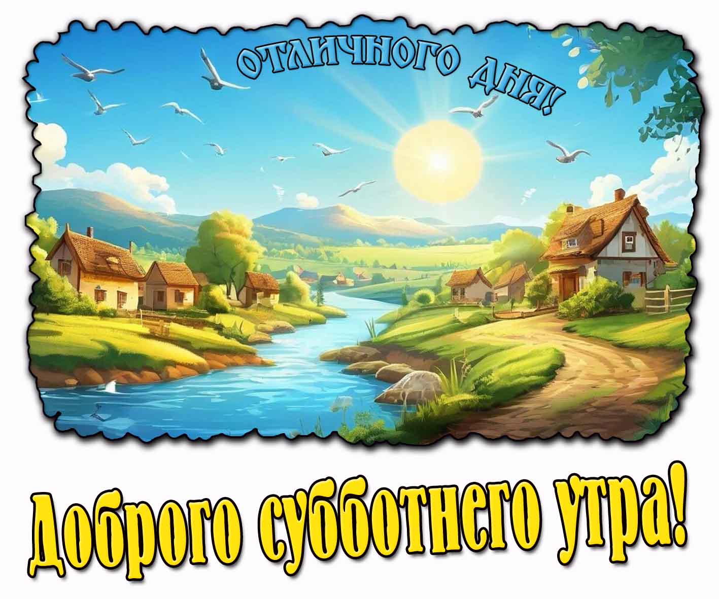 Открытка "Доброго субботнего утра! Отличного дня!"