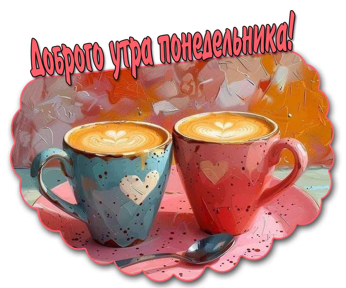 Доброго утра понедельника! - романтическая картинка с кофе