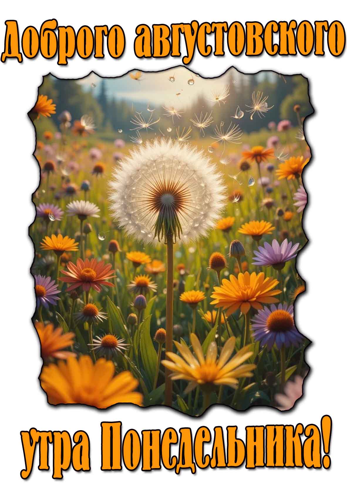 Картинка доброго августовского утра понедельника