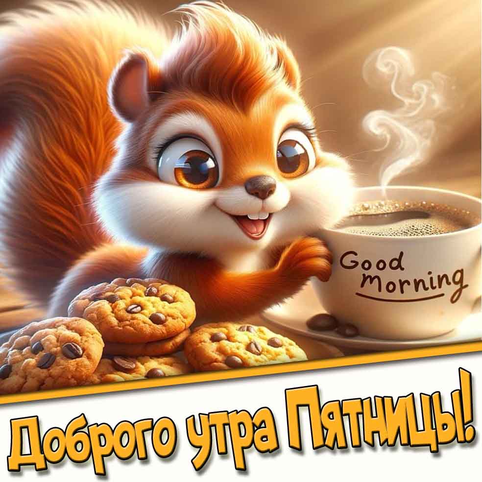 Прикольная открытка доброго утра пятницы