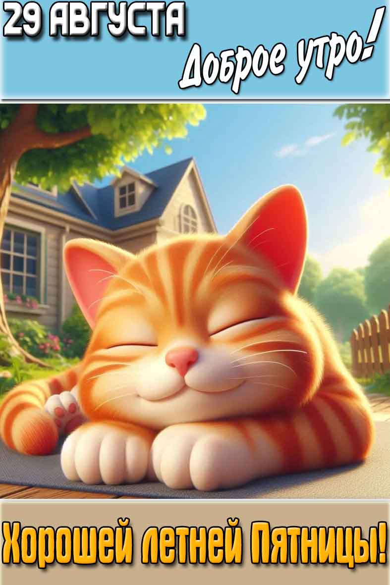 Картинка "29 августа доброе утро! Хорошей летней пятницы!"