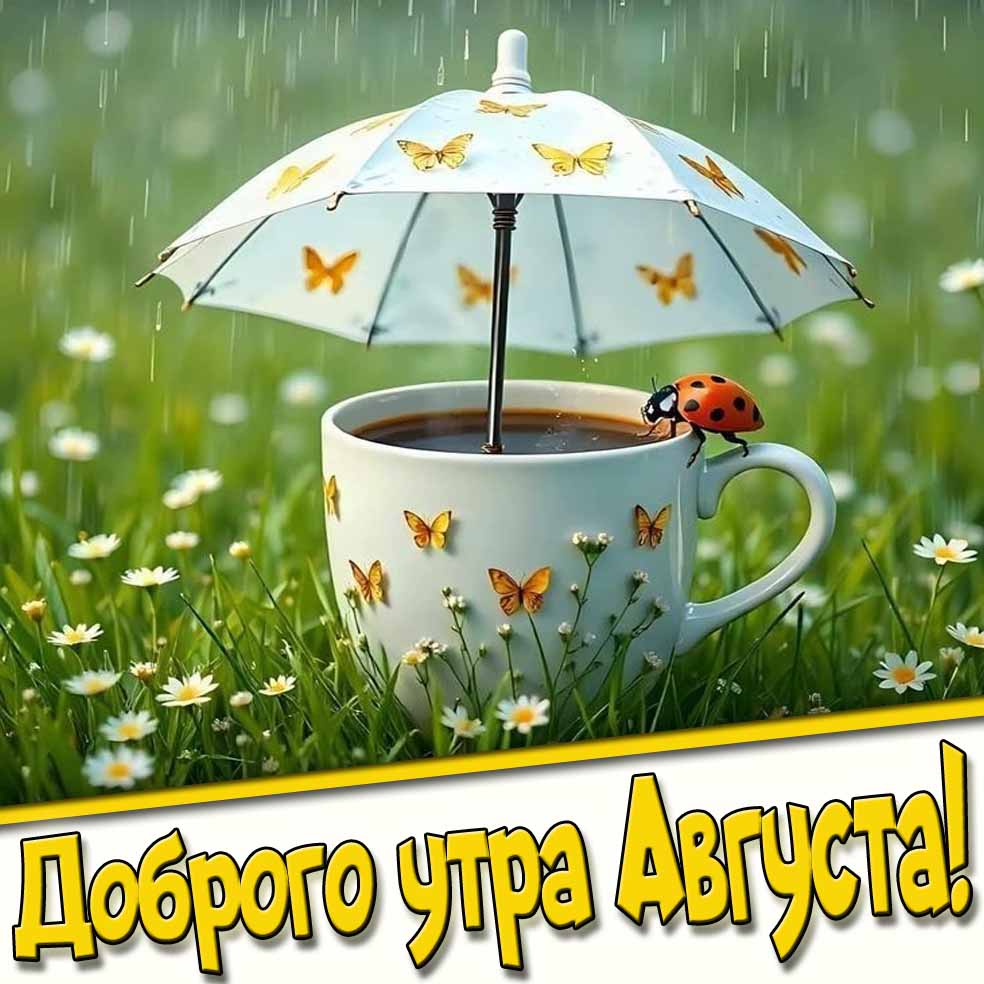Доброго утра Августа! - картинка с дождём