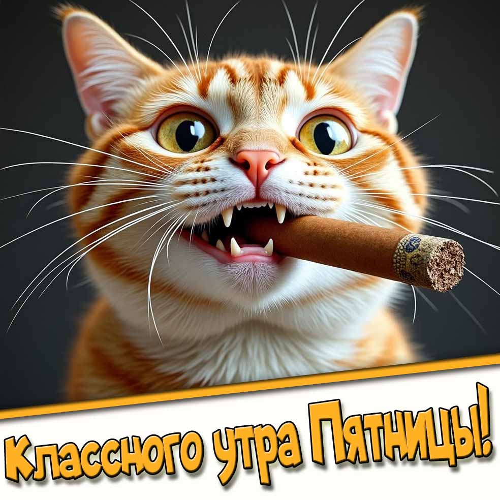 Классного утра Пятницы! - картинка с котом