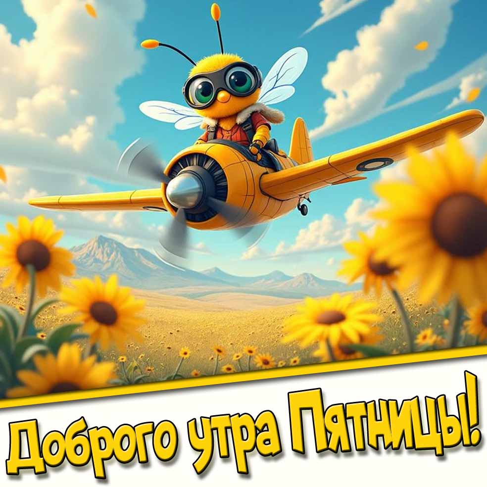 Летняя мультяшная картинка доброго утра пятницы