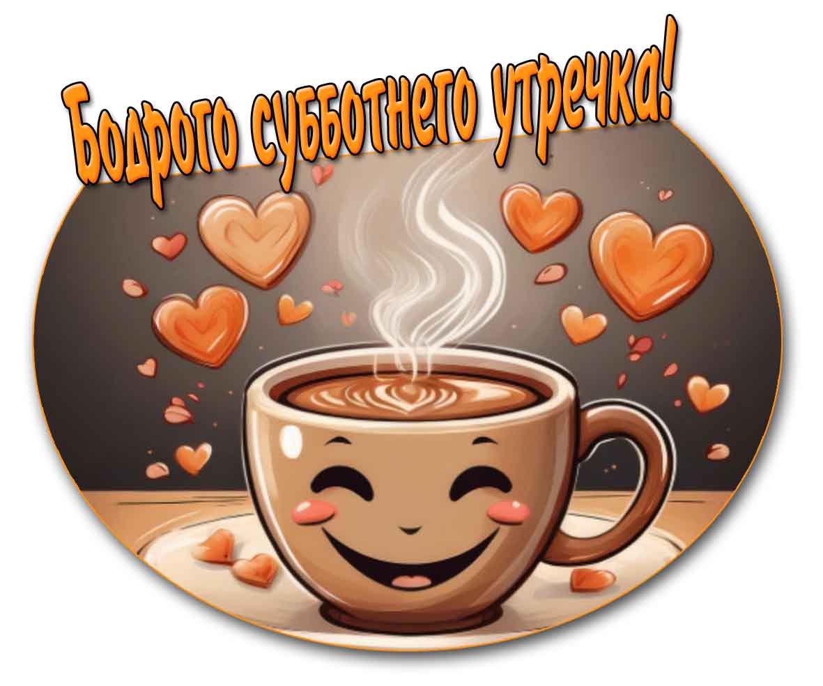 Бодрого субботнего утречка! - открытка с кофе