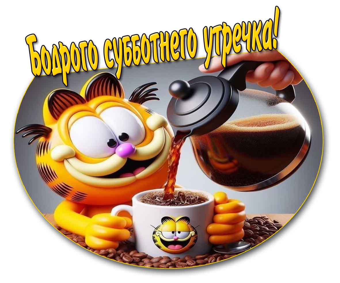 Мультяшная открытка бодрого субботнего утречка