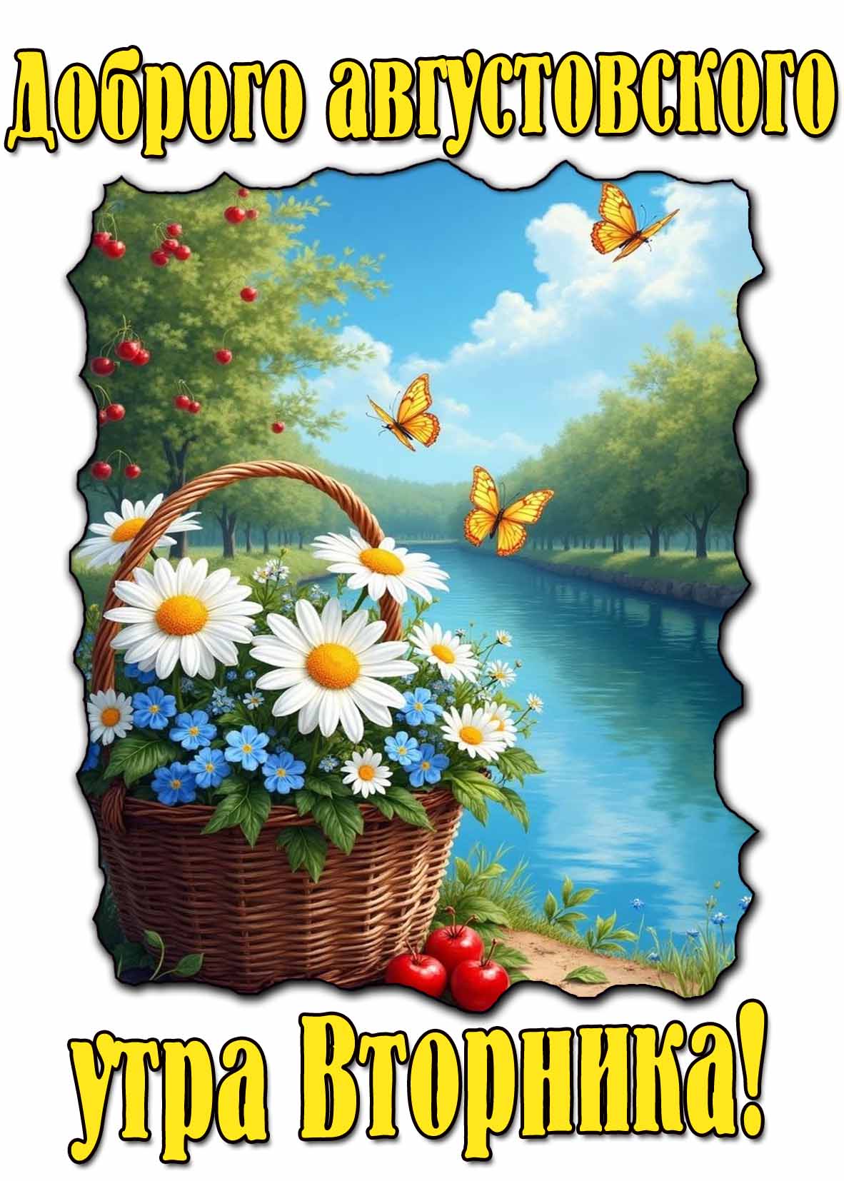 Картинка доброго августовского утра вторника